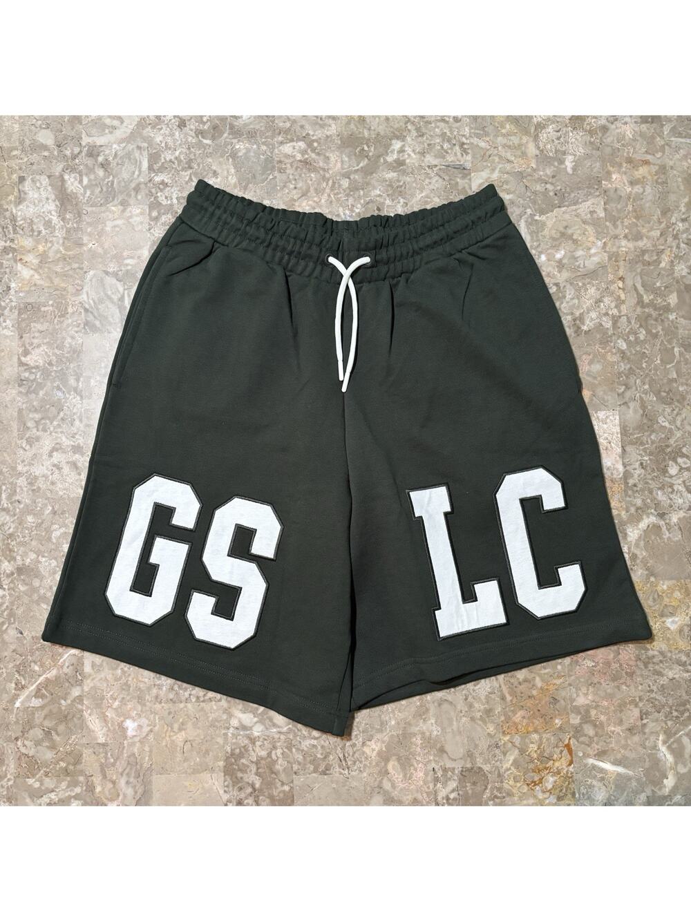 Gymshark Shorts Mens Medium Green Collegiate Lifting Club Spell Out 9” Gym